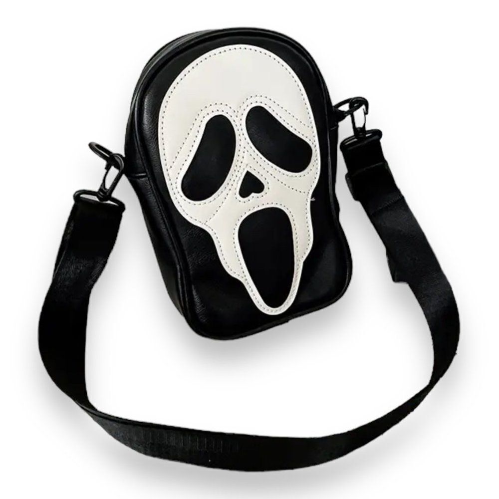 Ghostface Horror Black and White Scream  Messenger Crossbody Bags NEW